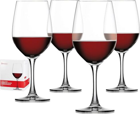 كؤوس النبيذ الأبيض Spiegelau Wine Lovers، مجموعة من 4 قطع، كريستال أوروبي خالي من الرصاص، جذع كلاسيكي، آمن للاستخدام في غسالة الأطباق، مجموعة هدايا من زجاج النبيذ الأبيض عالي الجودة، 13.4 أونصة in Saudi Arabia