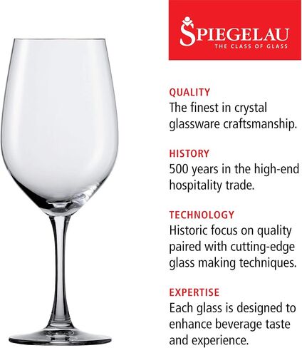كؤوس النبيذ الأبيض Spiegelau Wine Lovers، مجموعة من 4 قطع، كريستال أوروبي خالي من الرصاص، جذع كلاسيكي، آمن للاستخدام في غسالة الأطباق، مجموعة هدايا من زجاج النبيذ الأبيض عالي الجودة، 13.4 أونصة in Saudi Arabia