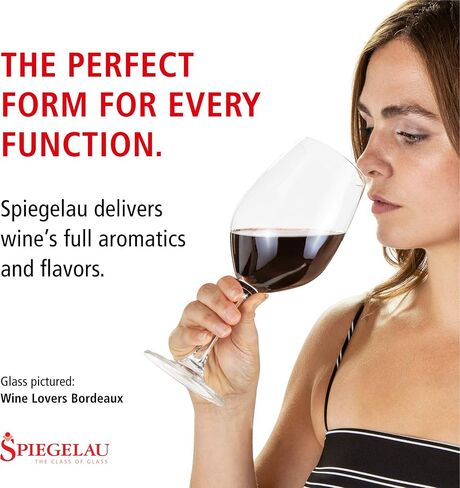 كؤوس النبيذ الأبيض Spiegelau Wine Lovers، مجموعة من 4 قطع، كريستال أوروبي خالي من الرصاص، جذع كلاسيكي، آمن للاستخدام في غسالة الأطباق، مجموعة هدايا من زجاج النبيذ الأبيض عالي الجودة، 13.4 أونصة in Saudi Arabia