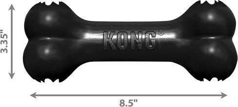 KONG Extreme Goodie Bone, Durable Natural Rubber, Black, for Medium Dogs in Kuwait