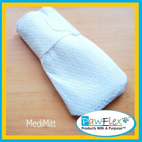 PawFlex Medimitt Paw Bandages for Dogs, Cats and Pets Medical Booties, First aid for Paws Non Slip, Non Adhesive, Breathable,Disposable, Washable,12 Pack (Medium) in Saudi Arabia