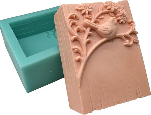 GreatMold Beautiful Flower DIY Soap Mold Leaves Handmade Flower Rectangle Soap Making Mold Silicone Floral Molds for Scented Candle Cake Mousee Resin Art Crafts Mould in Kuwait