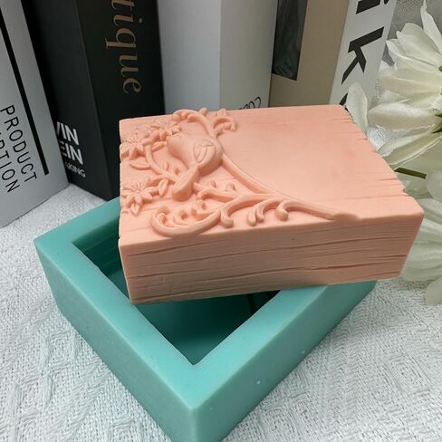 GreatMold Beautiful Flower DIY Soap Mold Leaves Handmade Flower Rectangle Soap Making Mold Silicone Floral Molds for Scented Candle Cake Mousee Resin Art Crafts Mould in Kuwait