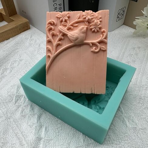 GreatMold Beautiful Flower DIY Soap Mold Leaves Handmade Flower Rectangle Soap Making Mold Silicone Floral Molds for Scented Candle Cake Mousee Resin Art Crafts Mould in Kuwait