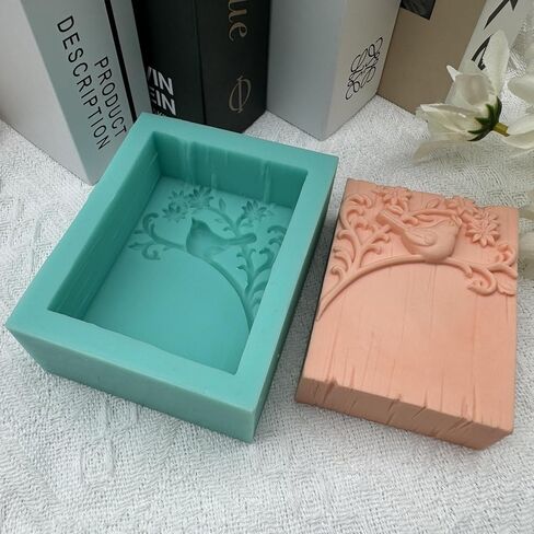 GreatMold Beautiful Flower DIY Soap Mold Leaves Handmade Flower Rectangle Soap Making Mold Silicone Floral Molds for Scented Candle Cake Mousee Resin Art Crafts Mould in Kuwait