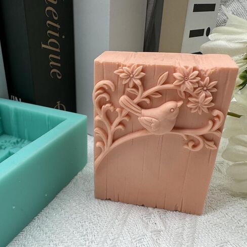 GreatMold Beautiful Flower DIY Soap Mold Leaves Handmade Flower Rectangle Soap Making Mold Silicone Floral Molds for Scented Candle Cake Mousee Resin Art Crafts Mould in Kuwait