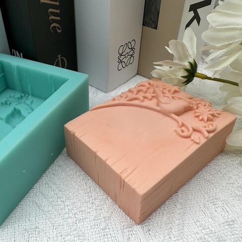 GreatMold Beautiful Flower DIY Soap Mold Leaves Handmade Flower Rectangle Soap Making Mold Silicone Floral Molds for Scented Candle Cake Mousee Resin Art Crafts Mould in Kuwait