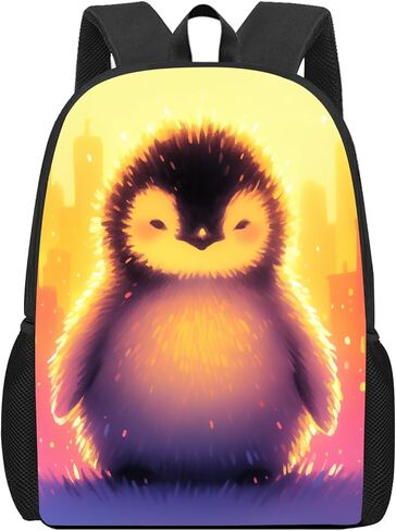 حقيبة ظهر SARA NELL Penguin للأطفال حقيبة ظهر Kawaii Penguin للأولاد والبنات، حقيبة ظهر للكمبيوتر المحمول للسفر لطلاب المدارس الابتدائية المتوسطة والثانوية، طراز عتيق على شكل حيوان لطيف، 17 بوصة in Kuwait