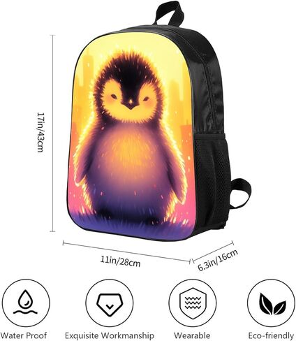 حقيبة ظهر SARA NELL Penguin للأطفال حقيبة ظهر Kawaii Penguin للأولاد والبنات، حقيبة ظهر للكمبيوتر المحمول للسفر لطلاب المدارس الابتدائية المتوسطة والثانوية، طراز عتيق على شكل حيوان لطيف، 17 بوصة in Kuwait
