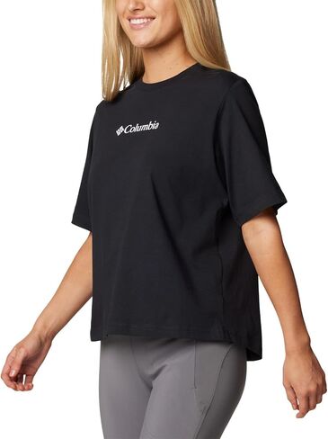 تي شيرت North Cascades مريح للنساء من كولومبيا، أسود/جوهرة كولومبيا، مقاس صغير in Saudi Arabia