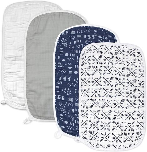 HonestBaby Baby Organic Cotton Multi-Layer Burp Cloths Multipack, Bright White, One Size in Saudi Arabia