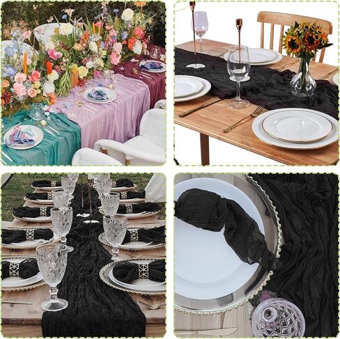 JYFLZQ Terracotta Cheesecloth Table Runner 35 x 120 Inch 6 Pack Gauze Table Runner 10ft Rustic Cheese Cloth Table Runner for Wedding Bridal Shower Party Decorations in Kuwait