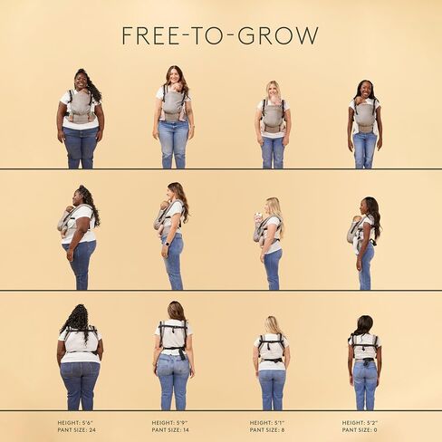 Baby Tula Free-to-Grow Coast Mesh Baby Carrier 7-45 lb, Adjustable Newborn to Toddler Carrier, Ergonomic Inward Front and Back Carry, Lightweight - Coast Overcast, Light Gray with Light Gray Mesh… in Kuwait