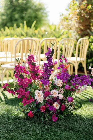 IPOPU Bougainvillea Artificial Flowers 31.1in Silk Bougainvillea Flowers Faux Bougainvillea 8PCS Fake Bougainvillea Branches for Wedding Centerpieces Home Garden DIY Decor(Fuchsia+Light Purple) in Saudi Arabia