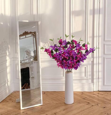IPOPU Bougainvillea Artificial Flowers 31.1in Silk Bougainvillea Flowers Faux Bougainvillea 8PCS Fake Bougainvillea Branches for Wedding Centerpieces Home Garden DIY Decor(Fuchsia+Light Purple) in Saudi Arabia
