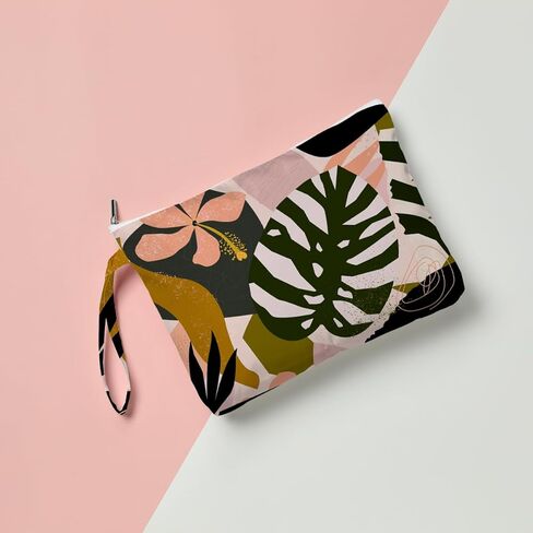 Wet Bag Diaper Bag Organizing Pouches Waterproof Wet Bag for Swimsuit Cloth Baby Diaper Toiletries Beach Traveling Dirty Laundry Clothes Large Makeup Bag, Eucalyptus Palm Leaves Print in Kuwait