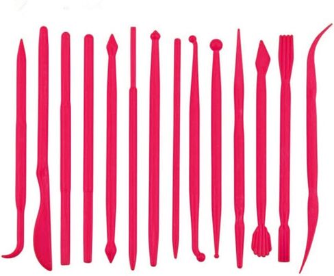 yueton 14pcs Set Plastic Crafts Clay Modeling Tool for Shaping and Sculpting (Clear) in Kuwait