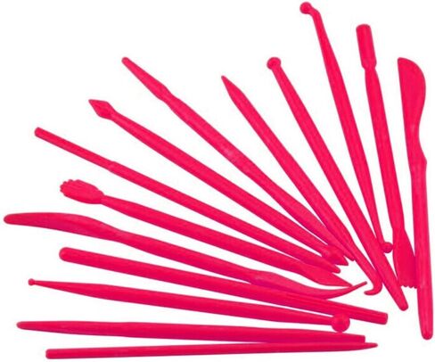 yueton 14pcs Set Plastic Crafts Clay Modeling Tool for Shaping and Sculpting (Clear) in Kuwait