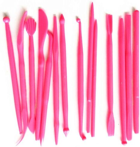 yueton 14pcs Set Plastic Crafts Clay Modeling Tool for Shaping and Sculpting (Clear) in Kuwait