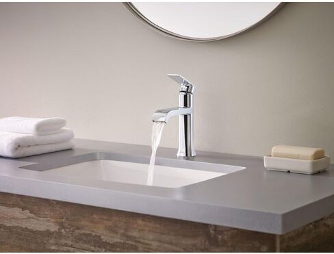 صنبور حمام بفتحة واحدة من Moen MWS84760 Genta 1.2 GPM مع مجموعة تصريف منبثقة in Saudi Arabia