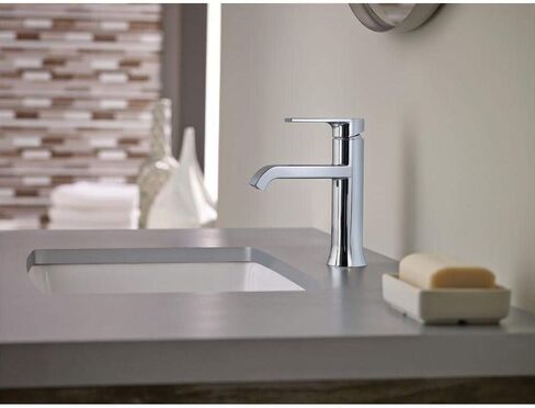صنبور حمام بفتحة واحدة من Moen MWS84760 Genta 1.2 GPM مع مجموعة تصريف منبثقة in Saudi Arabia