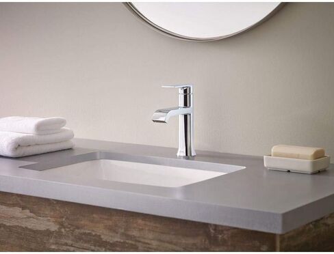 صنبور حمام بفتحة واحدة من Moen MWS84760 Genta 1.2 GPM مع مجموعة تصريف منبثقة in Saudi Arabia