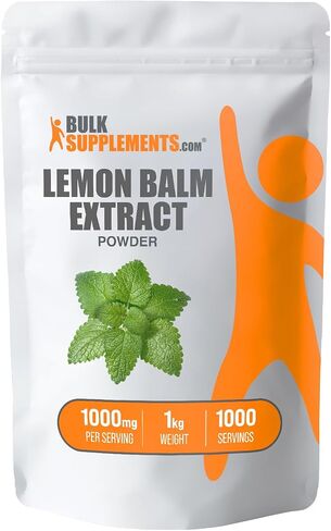 BulkSupplements.com Lemon Balm Extract Powder - Melissa Officinalis, Lemon Balm Supplement, Lemon Balm Powder - Vegan & Gluten Free, 1000mg per Serving, 500g (1.1 lbs) (Pack of 1) in Saudi Arabia