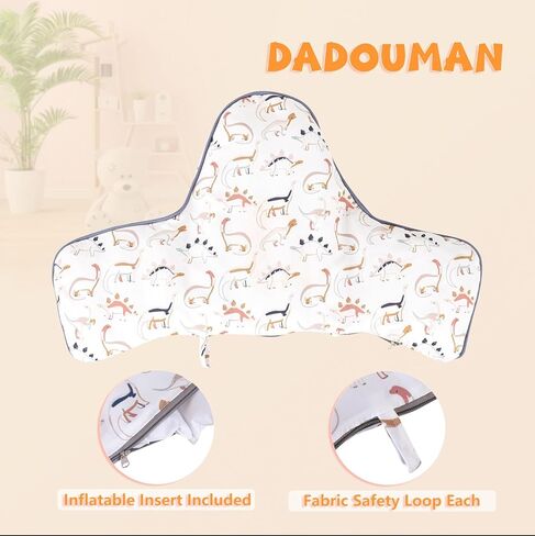 وسادة داعمة قابلة للنفخ من Dadouman لكرسي IKEA العالي، وسادة كرسي مرتفع للأطفال مع طباعة ملونة، تتضمن وسادة قابلة للنفخ (أوراق الشجر) in Kuwait