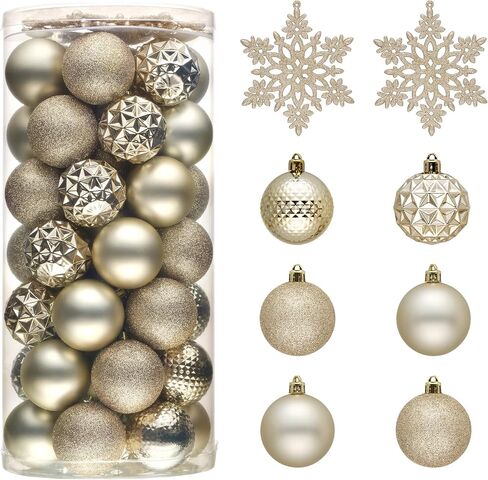 Valery Madelyn Christmas Tree Decorations Ornament Set for Fall Halloween Decor, 50ct Burgundy Red and Gold Shatterproof Christmas Ball Ornaments Bulk, 2.36 Inches Hanging Decor for Xmas Holiday Party in Saudi Arabia