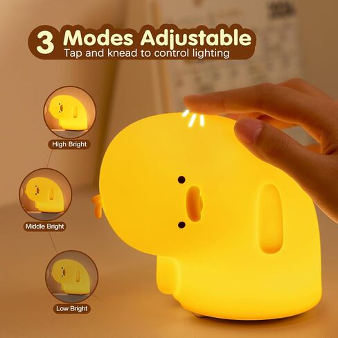 VTIGER Panda Night Light for Kids, Rechargeable LED Touch Cute Lamp, Food Grade Silicone, 3 Modes Squishy Animal Night Lamp, Cute Night Light for Nursery Baby Room, Nice Gifts for Kids Girls Boys in Kuwait