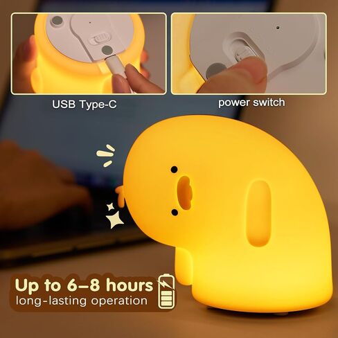 VTIGER Panda Night Light for Kids, Rechargeable LED Touch Cute Lamp, Food Grade Silicone, 3 Modes Squishy Animal Night Lamp, Cute Night Light for Nursery Baby Room, Nice Gifts for Kids Girls Boys in Kuwait