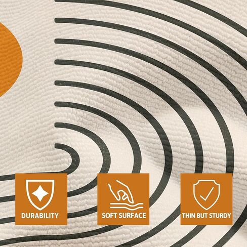 Tyrot Boho المدخل عداء البساط، 2x8 قابل للغسل طويل الحمام البساط عداء عدم الانزلاق المطبخ عداء البساط منتصف القرن الحديثة وصمة عار مقاومة الكلمة السجاد عداء للمدخل غرفة نوم داخلية غرفة الغسيل، البيج in Kuwait