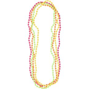 Amscan Neon Bead Necklaces - 30" - Stylish & Fun Accessory Perfect For Costume Parties, Festivals, School Events & More