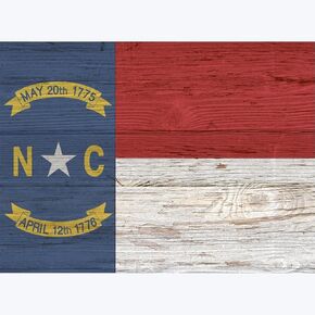 Young's Inc Wood North Carolina Wall Sign - 24'' x 18''