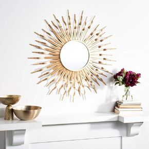 مرآة زخرفية من Safavieh Home Naya Gold Sunburst مقاس 91.44 سم، متنوعة
