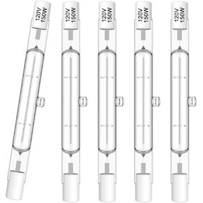 R7S Bulbs,5 Pack Halogen Bulbs R7S 78mm T3 100W 120V,1050lm J-Type Halogen Light Bulb with Long Lifespan,3-inch Long Double Ended Light Bulb for Work,Security,Landscape Lights,Dimmable,Warm White