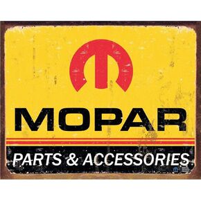 Desperate Enterprises Mopar - Behind Us Tin Sign - Nostalgic Vintage Metal Wall Décor - Made in USA