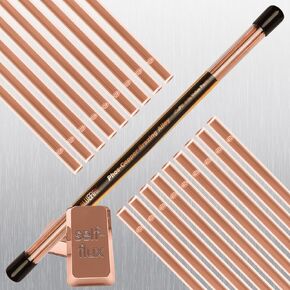 21 عصا BLUEFIRE BCuP-2 نصف 1/2 رطل قضبان لحام سبائك النحاس الفوسفور ذاتية التدفق لا حاجة للتدفق 0.050 بوصة × 1/8 بوصة × 14 بوصة صناعة احترافية إمداد شعلة لحام غاز البروبان in Kuwait