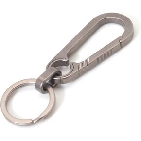 JVCOM Premium Titanium Carabiner Keychain and Keyring - Bottle Opener Keychain | Small Carabiner for Keys, Car Keychain Carabiner, EDC Titanium Key Ring for Men and Women (TKC01 & 5rings)