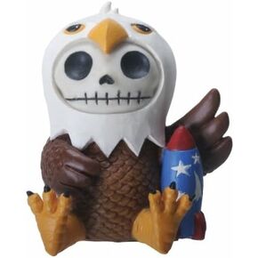 SUMMIT COLLECTION Furrybones Baldie Signature Skeleton in Bald Eagle Costume with Firework