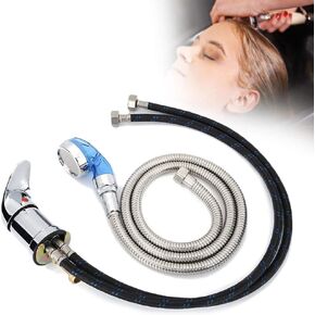 Basin Faucet Shower Head, Shampoo Bed Chair, Wash Hair Tap Mixing Valve, 70cm Faucet, 120cm Hose for Hair Salon, for Salon Punch Shampoo Bed Bowl