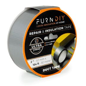 Repair Duct Tape, 2" x 164ft, Heavy Duty, High Temperature Sealing and Patching HVAC, Insulation, Repair, Dryer Vent, Airproof, Air Duct Silver Tape | Based in USA (50mt x 50mm)