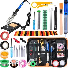 Soldering Iron Kit,80W LCD Digital Soldering Gun with Adjustable Temperature Controlled and Fast Heating Ceramic Thermostatic Design