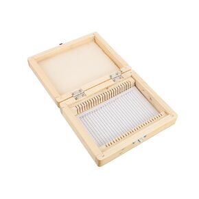 Wooden Specimen Case Microscope Slide Storage Box - Wooden Storage Case for Microscope Slides, Specimen Organizer, Sliding Lid, Ideal for Lab and Classroom Use