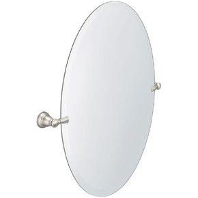 Moen Y2692BN Banbury 26 in. x 23 in. Pivoting Wall Mirror in Brushed Nickel