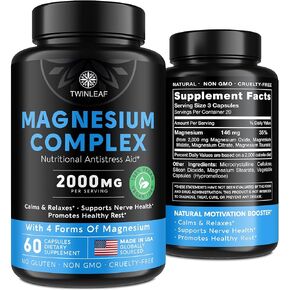 Magnesium Brain Booster Made in USA - Supports Brain Health & Function as Natural Calm, Relax Aid - Nootropic Magnesium Memory, Concentration & Focus Pills That Promote Better Rest
