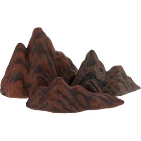 Cabilock Mini Mountain Model 3Pcs Ceramic Rockery Ornaments Ceramic Bonsai Rockery Decorations Ceramic Ornaments Soft Decorations Collocation Accessories Aquarium Mountain Model