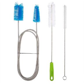3 Pcs Flexible Drain Brush,DanziX 67" Double Ended Stainless Steel Long Pipe Cleaners with 2 Pcs 10-inch Straw Cleaning Brush for Fish Tank,Hose/Glass Tube,Shower Sink Drain,Home Kitchen
