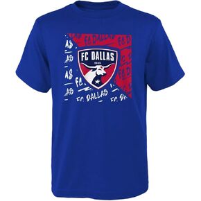 Outerstuff FC Dallas Kids Size 4-7 Divide Team Wordmark Logo T-Shirt