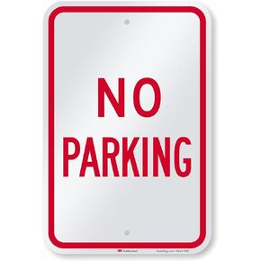 SmartSign "No Parking" Sign | 12" x 18" 3M Engineer Grade Reflective Aluminum
